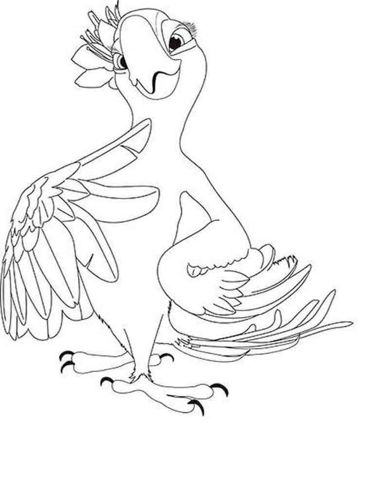 Jewel the Blue Macaw Rio coloring page