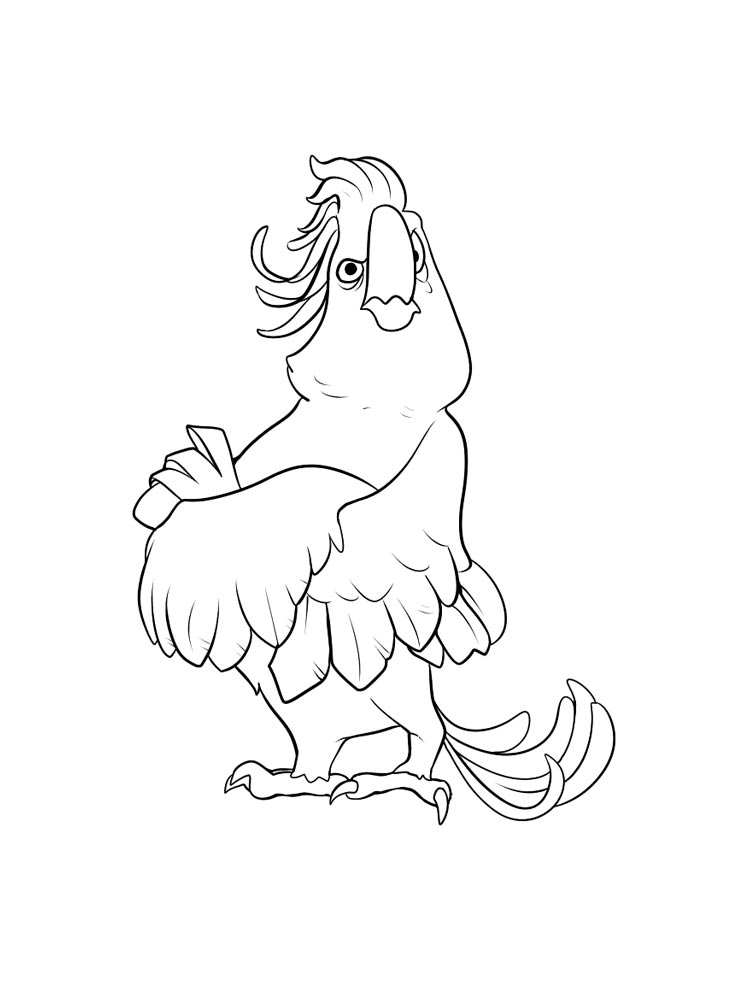 Nigel the Sulphur-Crested Cockatoo coloring page