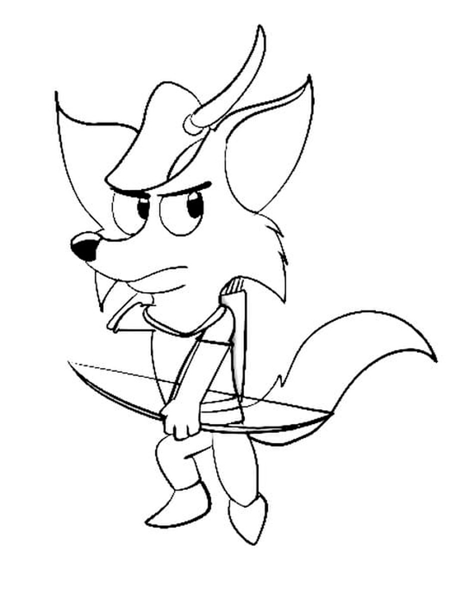 Little Robin Hood coloring page