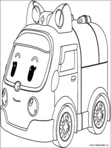 Amber Robocar Poli coloring page
