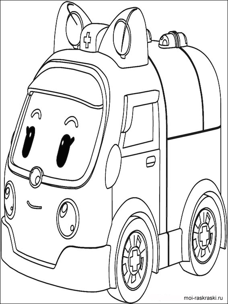 Amber Robocar Poli coloring page