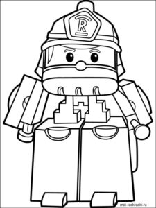 Robocar Poli Roy coloring page