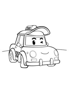 Cap Robocar Poli coloring page