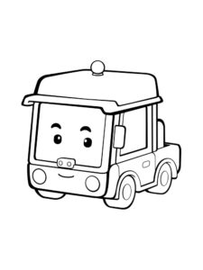 Beny Robocar Poli coloring page
