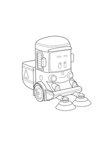 Cleany Robocar Poli coloring page