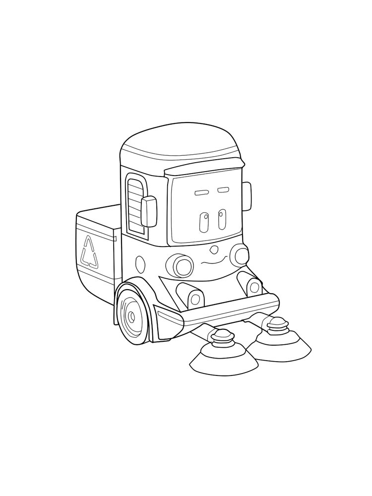 Cleany Robocar Poli coloring page