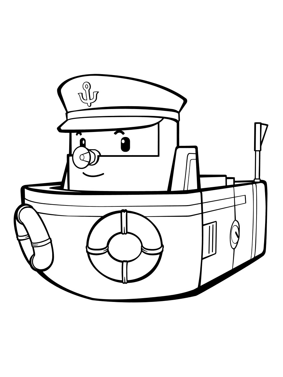 Marine Robocar Poli coloring page