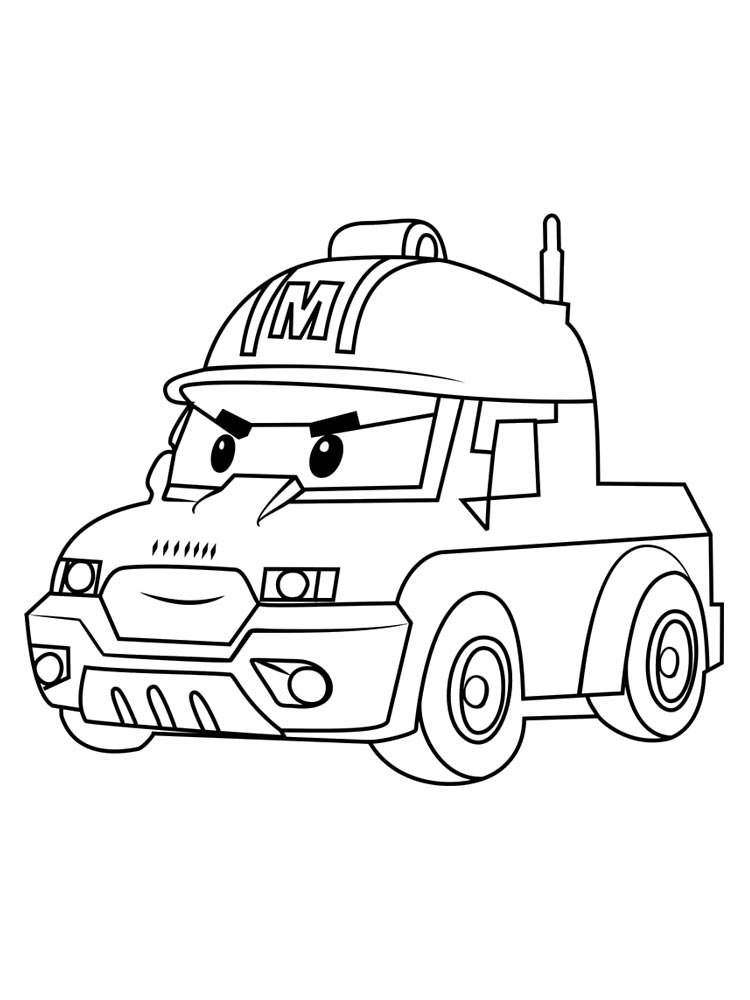 Mark Robocar Poli coloring page