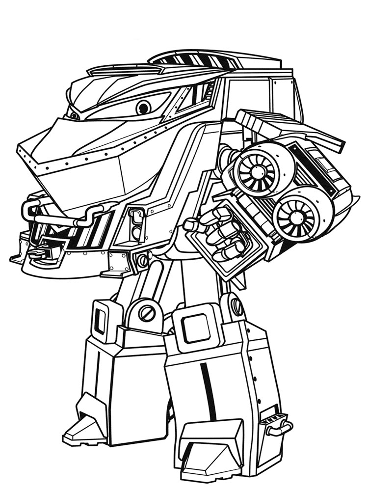 Duke Robot Trains coloring page