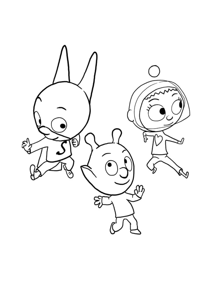 Sam Sam with friends coloring page