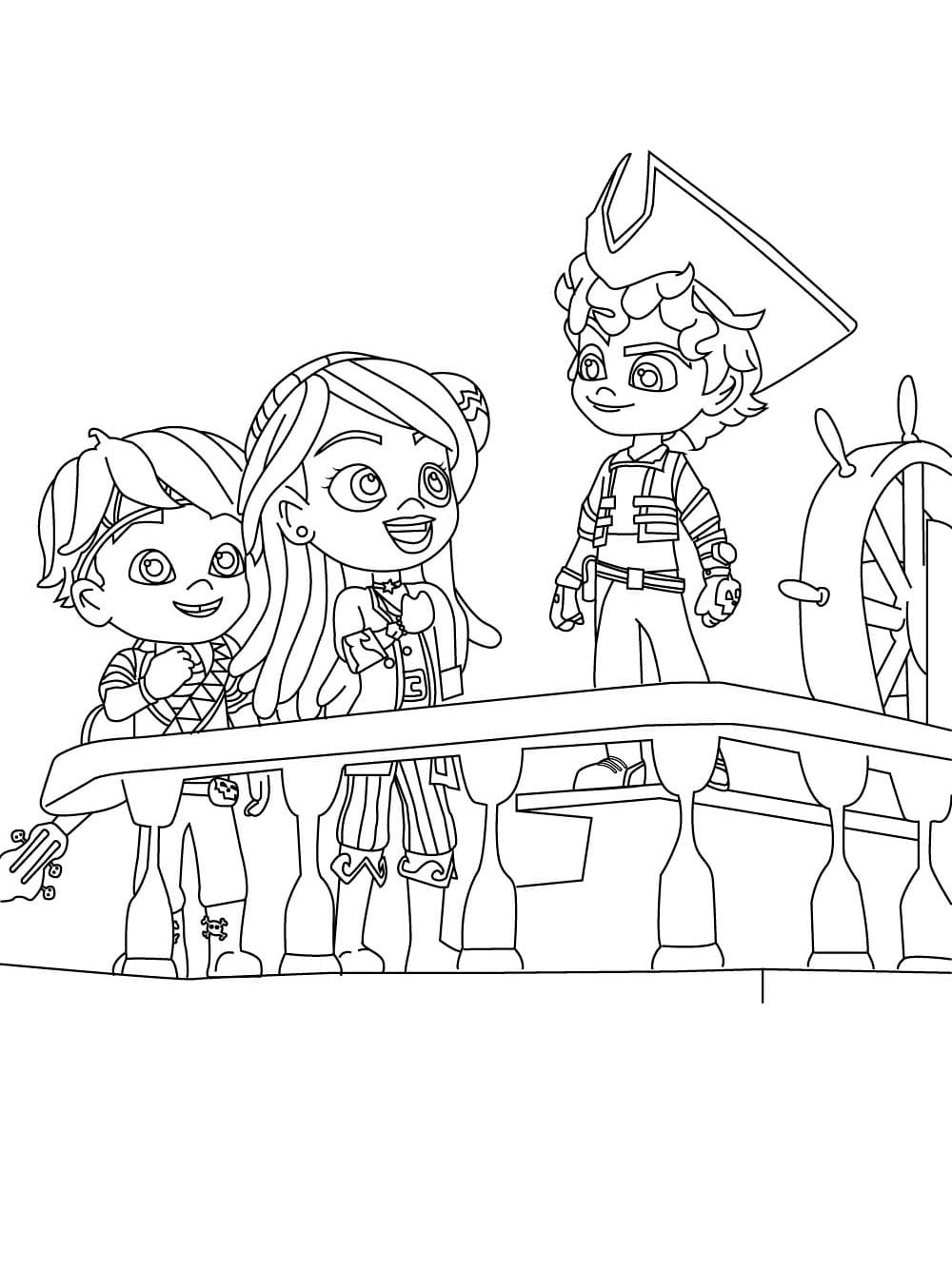 Cartoon Santiago of the Seas coloring page