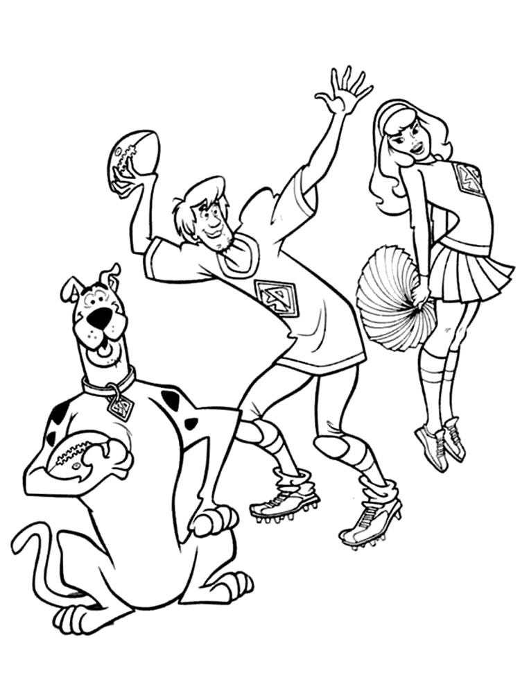 Scooby-Doo, Shaggy and Daphne coloring page