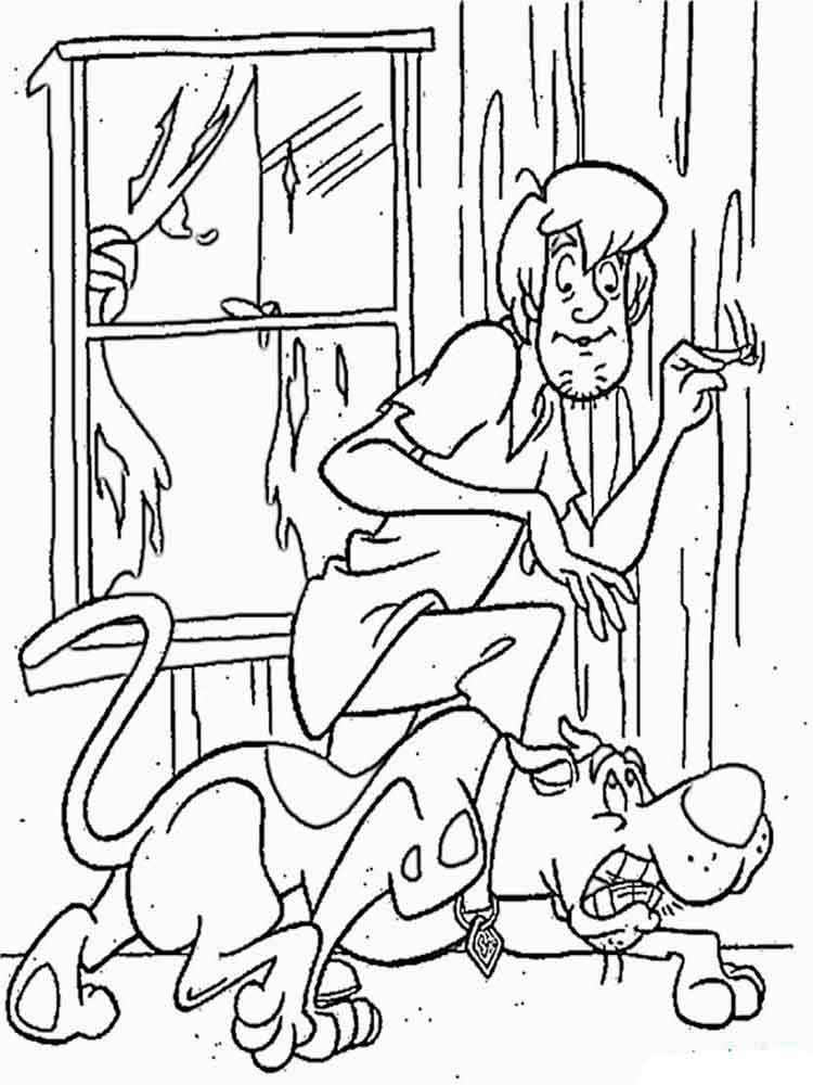 Scooby-Doo and Shaggy sneaking coloring page