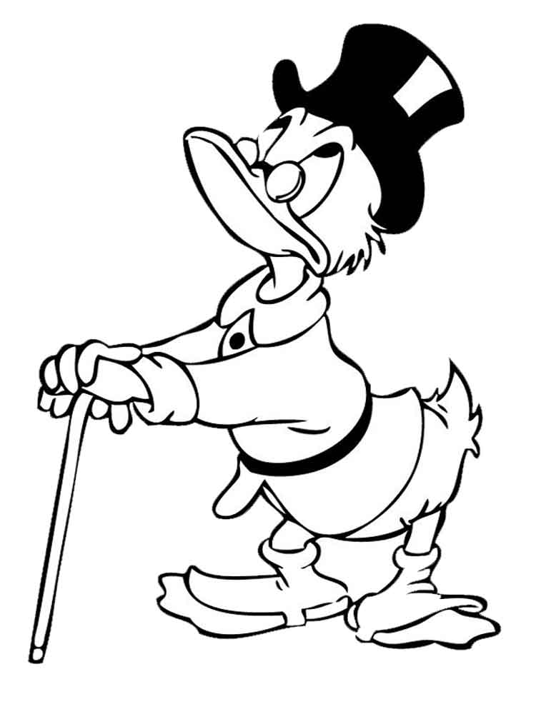 Rich Scrooge McDuck coloring page