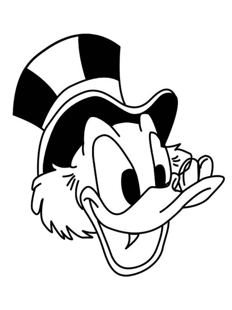 Scrooge McDuck Head coloring page