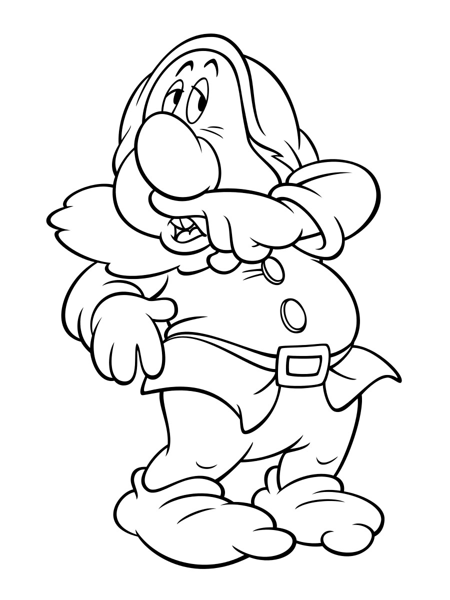 Sneezy Dwarf coloring page