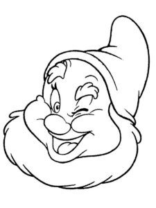 Happy Dwarf Face coloring page