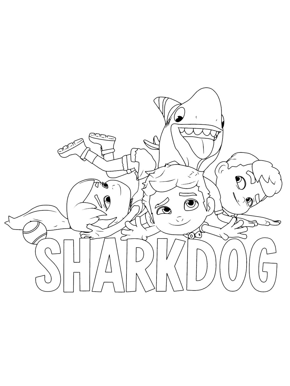 Sharkdog 5 coloring page