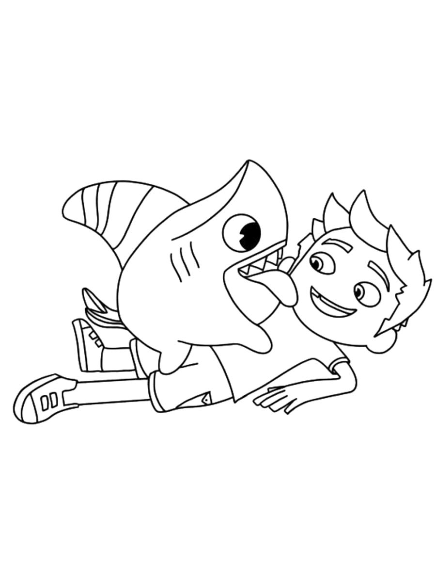 Sharkdog 6 coloring page