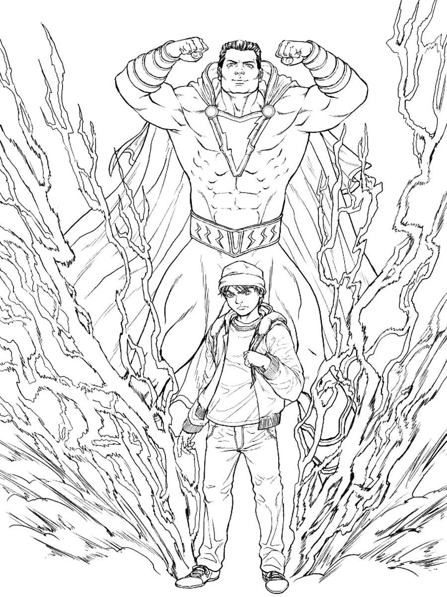 Shazam 3 coloring page