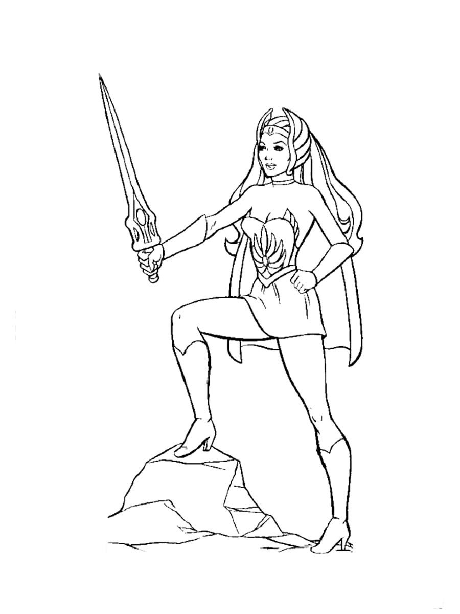 The Legendary She-Ra coloring page