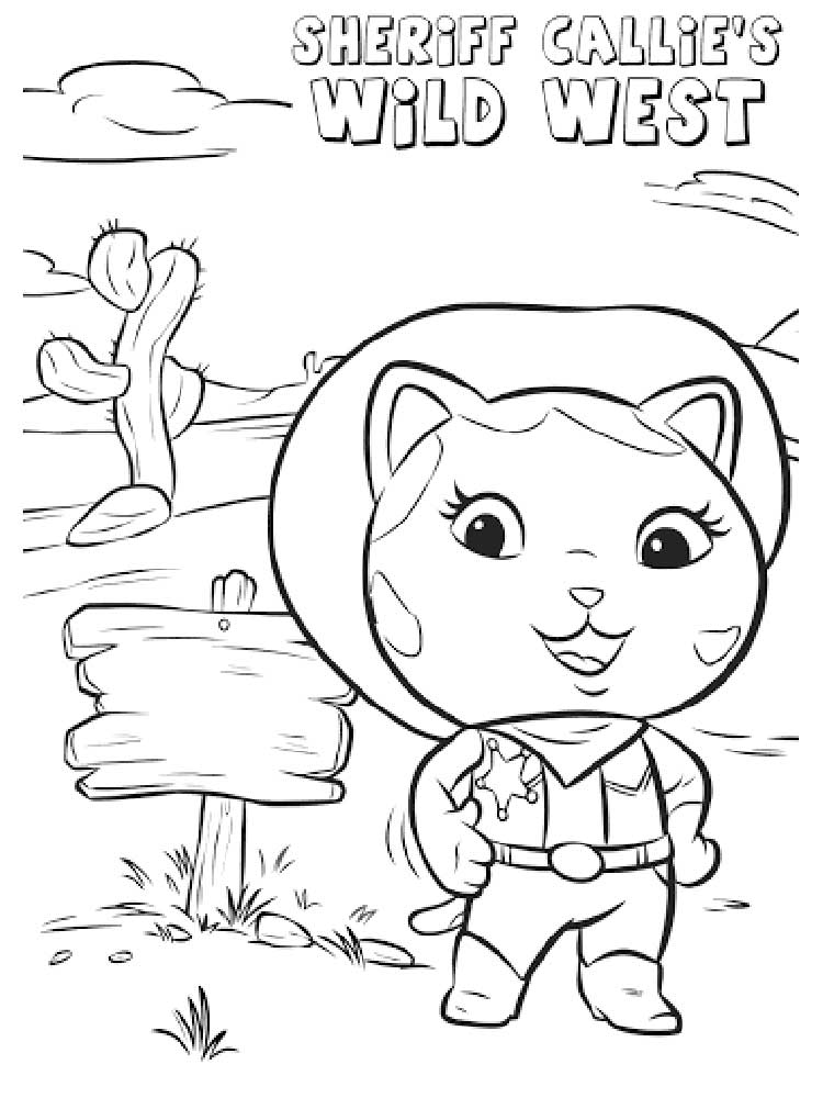 Callie Wild West coloring page
