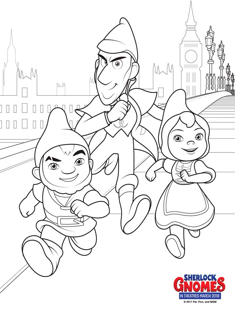 Sherlock Gnomes 5 coloring page