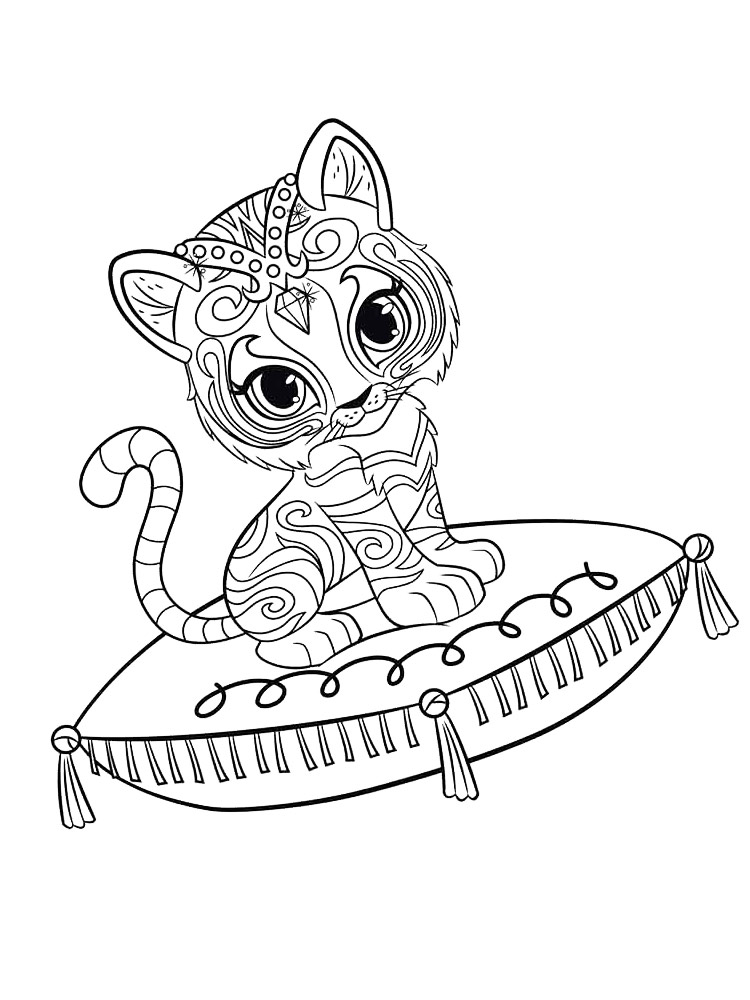 Nahal from Shimmer and Shine coloring page