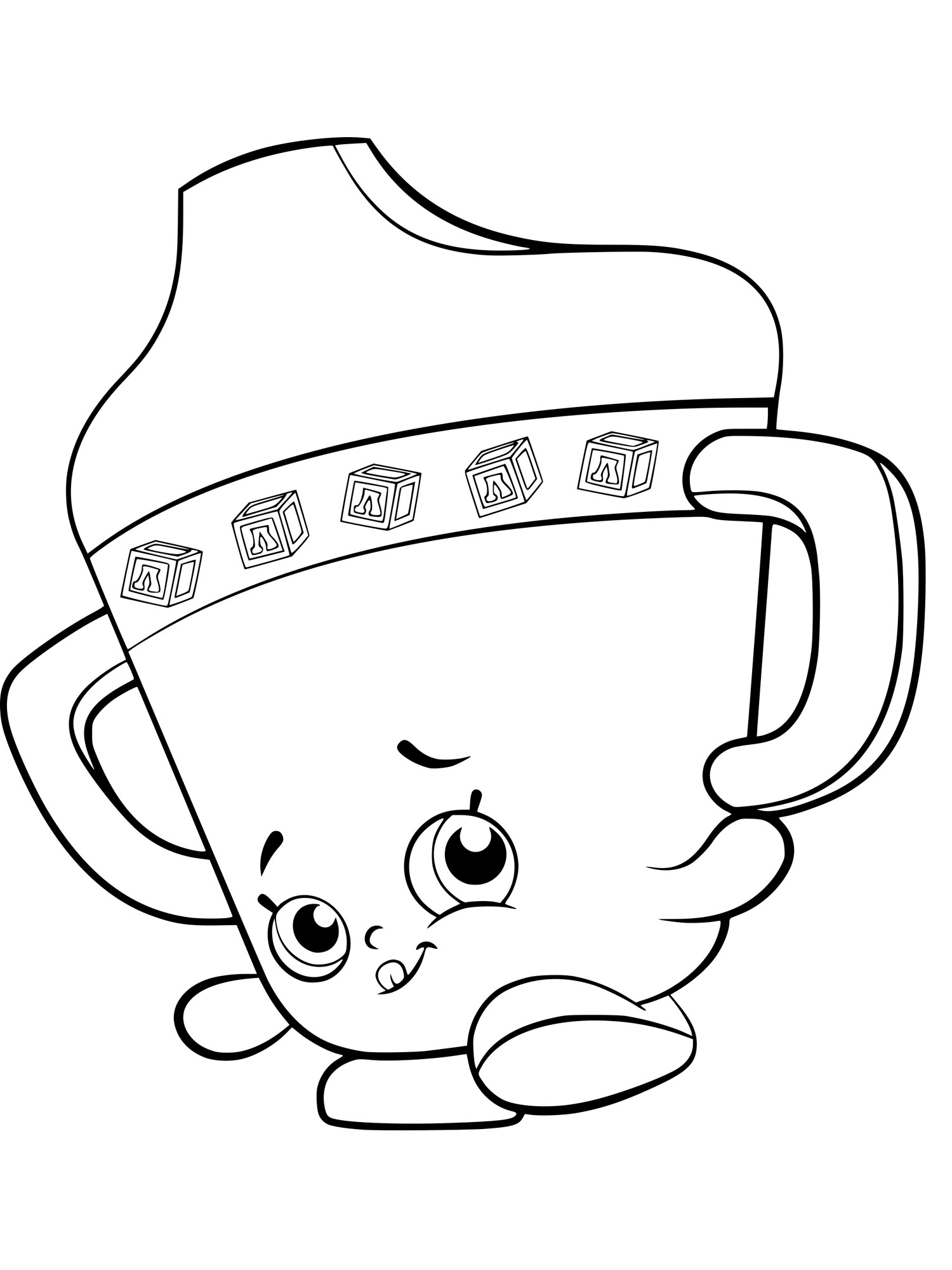 Shopkins Cup coloring page