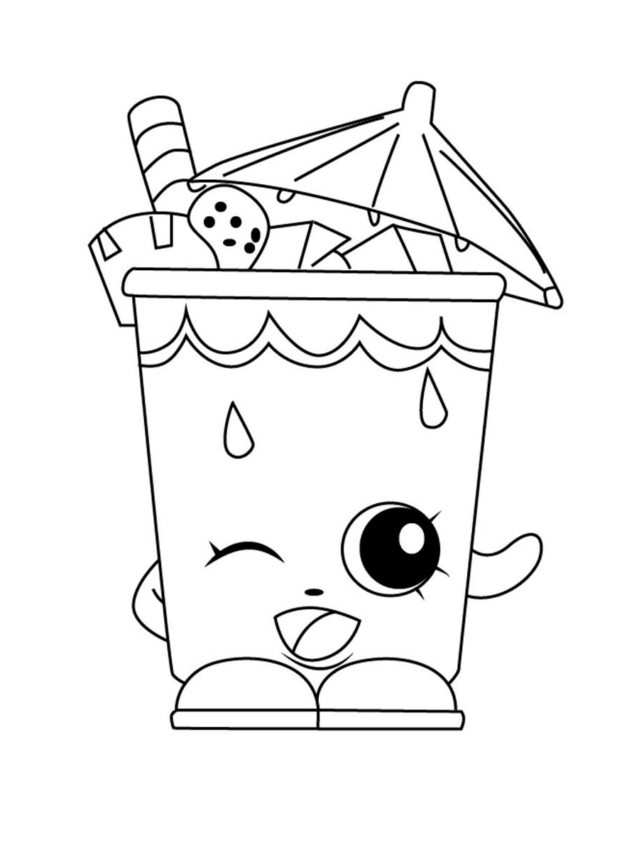 Shopkins cocktail coloring page