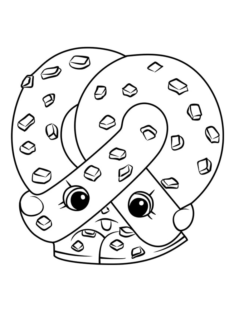 Shopkins Bagel coloring page