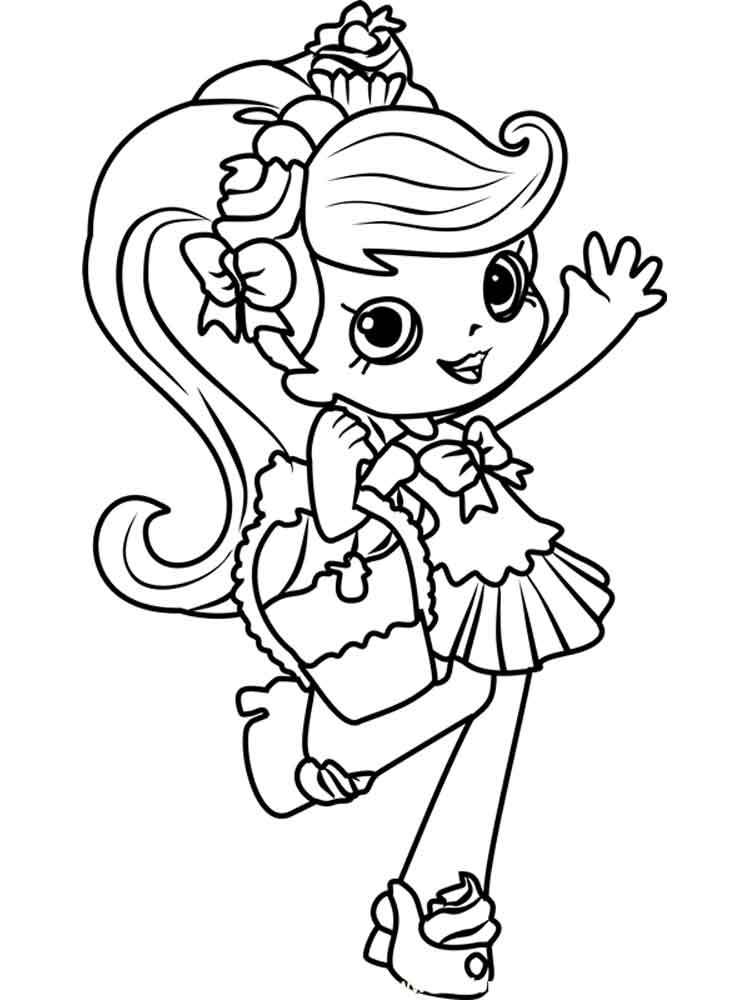 Shopkins Girl coloring page