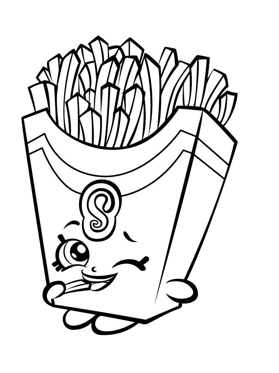 Shopkins French Fries coloring page