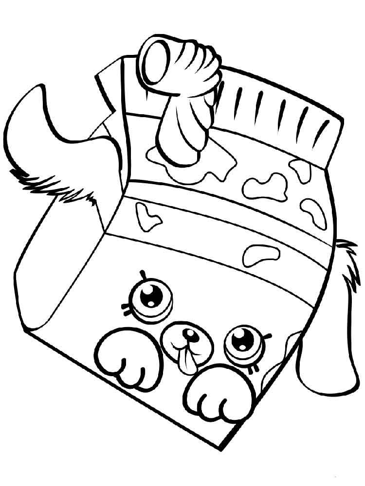 Shopkins milk coloring page
