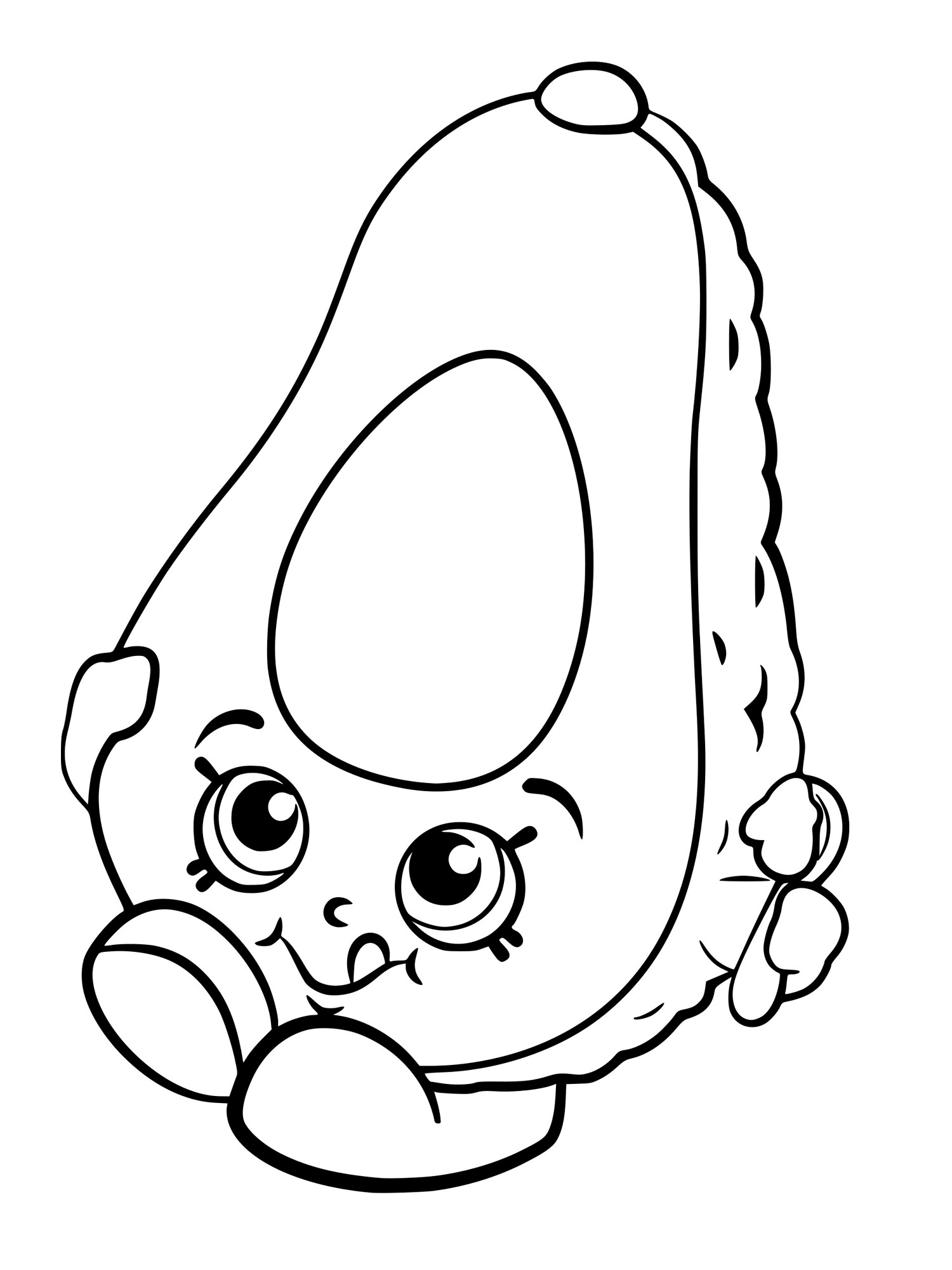 Shopkins Half Avocado coloring page