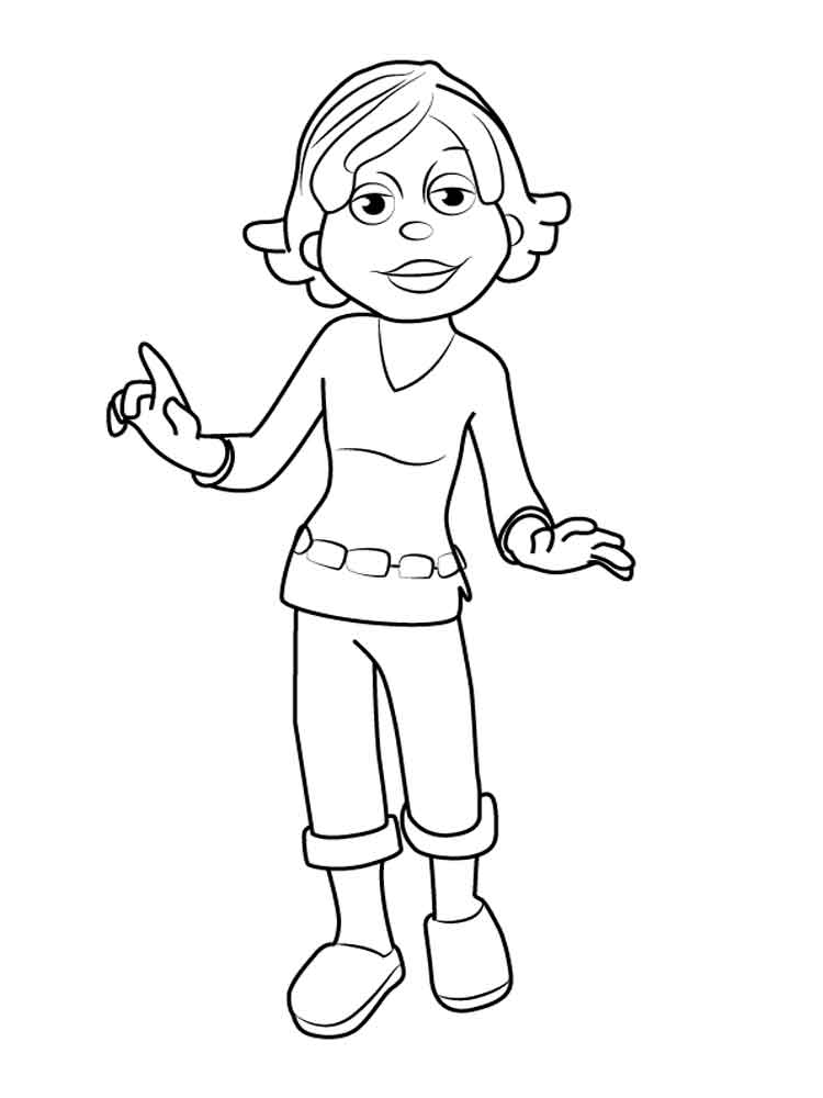 Miss Susie from Sid the Science Kid coloring page