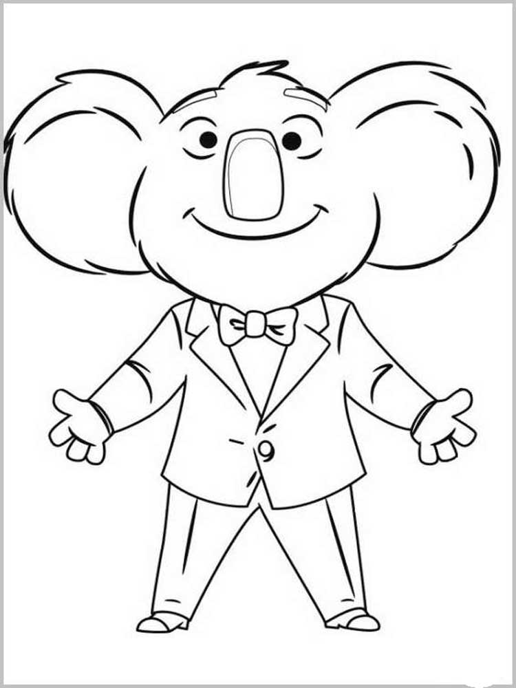 Sing Buster Moon coloring page