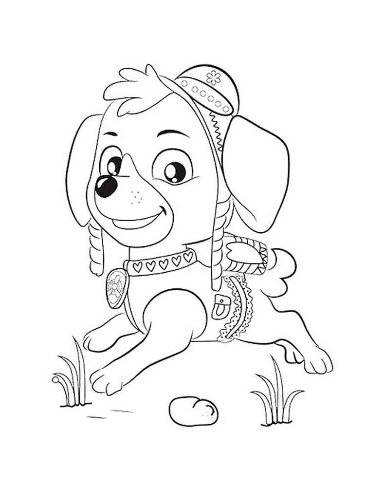 Picture Skye from Paw Patrol coloring page