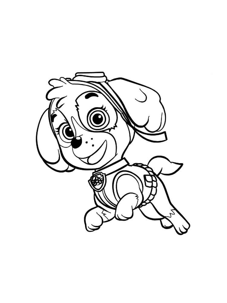 Cockapoo Skye from Paw Patrol coloring page