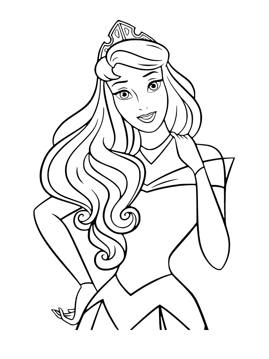 Pretty Sleeping Beauty coloring page